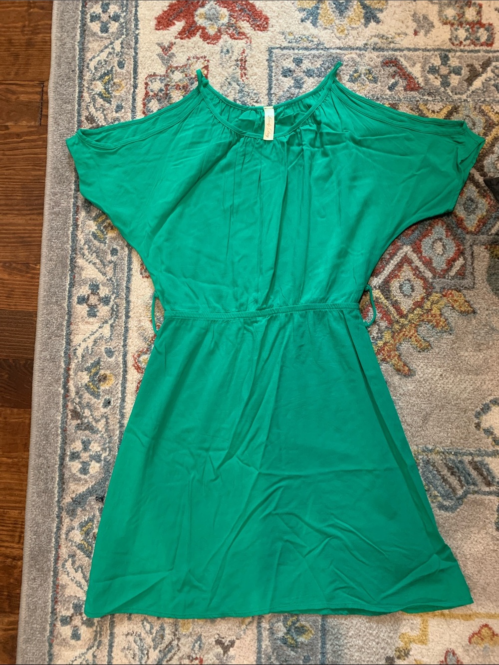 Lovely Day Emerald Mini Dress with Elastic Waist